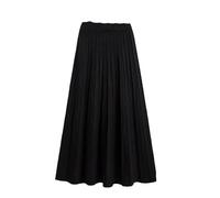 MGDIFYXAA Gonna in Maglia Donna - Gonna Snellente A Vita Alta per Taglie Forti Autunno/Inverno, Semplice Abito Lungo, Versatile Gonna A Trapezio in Maglia per Donne Taglie Forti, Nero XXL