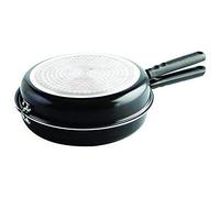 MGE - Girafrittata Ø 24 cm in Alluminio Antiaderente - Padella Doppia con Chiusura Sicura per Frittate, Calore Uniforme, Compatibile con Gas, Elettrico, Ceramica, Vetroceramica e Induzione