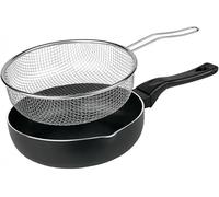 MGE - Padella Friggitrice con Cestello - Alluminio Antiaderente - Padella Friggitrice Induzione - 20 cm