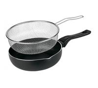 MGE - Padella Friggitrice con Cestello - Alluminio Antiaderente - Padella Friggitrice Induzione - 24 cm