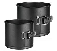 MGE - Stampo per Panettone Estraibile - Acciaio al Carbonio - Doppio Rivestimento Antiaderente - Set di 2 Dimensioni - Nero