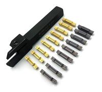 MGEHR1010 MGEHR1212 Portautensili for scanalatura + 10 pezzi MGMN150 MGMN200 Inserti for scanalatura in metallo duro Utensile for tornitura Utensile da taglio CNC(MGEHR1212-1.5,MGMN200 NC3020)