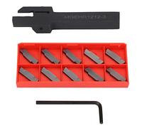 Mgehr1212 3 Portautensili Per Troncatura Per Scanalatura Per Tornio Con Inserti Da 10 Pezzi, Utensile Da Taglio Di Precisione Con Gambo 12x12mm Per La Lavorazione Dei Metalli
