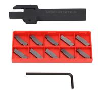 MGEHR1212-3 Portautensili per Troncatura per Scanalature per Tornio con Inserti da 10 Pezzi 12x12 Mm