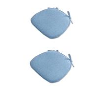 MGEMJMJ Cuscino della Sedia con Legami per Sedie da Pranzo - Cuscino per Sedie da Cucina Non Slip E Sedile con Copertura Lavabile in Lavatrice(Size:43X41X35cm,Color:Light Blue, 2)