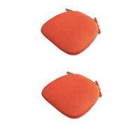 MGEMJMJ Cuscino della Sedia con Legami per Sedie da Pranzo - Cuscino per Sedie da Cucina Non Slip E Sedile con Copertura Lavabile in Lavatrice(Size:43X41X35cm,Color:Orange, 2)