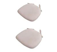 MGEMJMJ Cuscino della Sedia con Legami per Sedie da Pranzo - Cuscino per Sedie da Cucina Non Slip E Sedile con Copertura Lavabile in Lavatrice(Size:43X41X35cm,Color:White, 2)