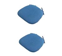 MGEMJMJ Cuscino della Sedia con Legami per Sedie da Pranzo - Cuscino per Sedie da Cucina Non Slip E Sedile con Copertura Lavabile in Lavatrice(Size:43X41X35cm,Color:Blue, 2)