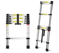 MGENLONG Scale di estensione da 6,6 FT, scale pieghevoli leggere, scale telescopiche in alluminio per casa, scala telescopica pieghevole per camper, soffitta, uso quotidiano a casa, capacità 330 lb..