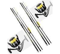 MGFISHING Kit Combo Surfcasting 2 Canne TRABUCCOSonic 3pz 4,20mt 200gr + 2 Mulinelli a scelta (2 SONIC 3PZ + 2 DAYTON 6500)