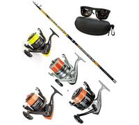 MGFISHING KIT SURFCASTING Canna Trabucco Vektor 4,20mt 150gr + Mulinello Trabucco a scelta + OCCHIALI OMAGGIO (colore e tipo soggetto a disponibilità) (1 Canna + 1 Dayton 8000)