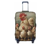 MGGAklp A Brood of Chickens - Custodia protettiva per valigia da viaggio, lavabile, elasticizzata, antigraffio, per adulti, bianco, S