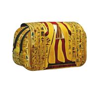 MGGAklp Antico Egitto Tribe Series Stampa Doppia Clamshell Pen Case con Doppia Cerniera Portatile per Scuola Forniture per Ufficio