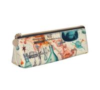 MGGAklp Astuccio con stampa chimica, con cerniera, organizer per cancelleria da ufficio e da viaggio, per donne e uomini