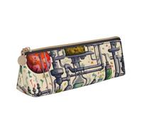 MGGAklp Astuccio con stampa chimica, con cerniera, organizer per cancelleria da ufficio e da viaggio, per donne e uomini