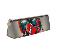 MGGAklp Astuccio con stampa Treble Love and Music con cerniera, organizer per cancelleria da ufficio e da viaggio, per donne e uomini