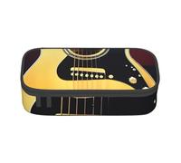 MGGAklp Astuccio per matite con stampa a forma di chitarra, con cerniera, materiale scolastico per ragazze e ragazzi