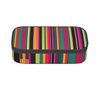 MGGAklp Astuccio per matite con stampa a righe colorate arcobaleno con cerniera forniture scolastiche per ragazze ragazzi ufficio