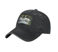 MGGAklp Bella stampa cigni bianchi sul lago perfetto per sport e attività all'aria aperta cappello regolabile, unisex adulto, Nero , Taglia unica