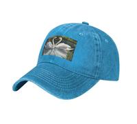 MGGAklp Bella stampa cigni bianchi sul lago perfetto per sport e attività all'aria aperta cappello regolabile, unisex adulto, Blu, Taglia unica