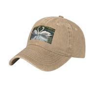MGGAklp Bella stampa cigni bianchi sul lago perfetto per sport e attività all'aria aperta cappello regolabile, unisex adulto, Naturale, Taglia unica