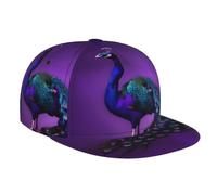 MGGAklp Berretto da baseball con stampa di pavone viola, regolabile, per esterni, estivo, cappello da sole unisex