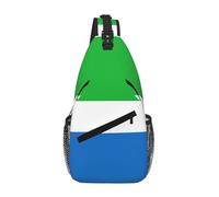 MGGAklp Borsa a tracolla con stampa della bandiera della Sierra Leone, in diagonale, unisex, leggera, impermeabile, borsa a tracolla