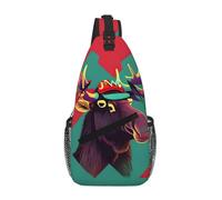 MGGAklp Borsa a tracolla con stampa di alce diagonale da uomo e donna, leggera, impermeabile, borsa a tracolla