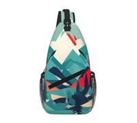 MGGAklp Borsa a tracolla da viaggio con stampa paesaggio montano diagonalmente borsa a tracolla impermeabile leggera da uomo donna