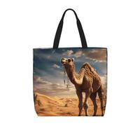 MGGAklp Borsa di totalizzatore della stampa del cammello della sabbia del deserto con le borse riutilizzabili eleganti della spalla della chiusura lampo per il lavoro di acquisto,