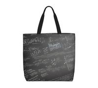 MGGAklp Borsa di totalizzatore della stampa del modello dei simboli della matematica con le borse riutilizzabili alla moda della spalla della chiusura lampo per il lavoro di shopping, le vacanze