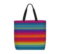 MGGAklp Borsa di totalizzatore della stampa del modello dell'arcobaleno con le borse riutilizzabili alla moda della spalla della chiusura lampo per il lavoro di acquisto, vacanza