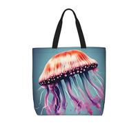 MGGAklp Borsa di totalizzatore della stampa delle meduse con le borse riutilizzabili alla moda della spalla della chiusura lampo per il lavoro di acquisto, vacanza