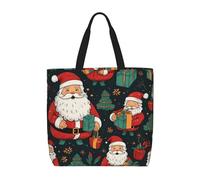 MGGAklp Borsa di totalizzatore della stampa di buon Natale con le borse riutilizzabili alla moda della spalla della chiusura lampo per il lavoro di acquisto, vacanza