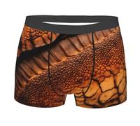 MGGAklp Boxer degli uomini della stampa del modello del dinosauro Slip della biancheria intima attiva molle respirabile di allungamento, Nero , L Short