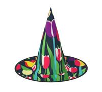 MGGAklp Cappelli colorati delle streghe di carnevale di Halloween del cappello del partito della stampa dei tulipani per la decorazione