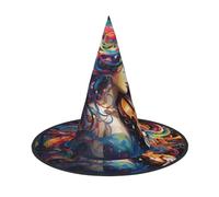 MGGAklp Cappelli colorati delle streghe di Carnevale di Halloween del partito della stampa di musica per le feste a tema decorazione