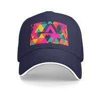 MGGAklp Cappello classico regolabile della casquette della stampa del triangolo variopinto con la moda per il camionista unisex, blu navy, Taglia unica