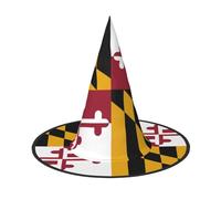 MGGAklp Cappello da festa con stampa bandiera del Maryland per Halloween, carnevale, streghe, cappelli per feste a tema, decorazione per le vacanze