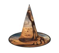 MGGAklp Cappello da festa con stampa di cammello di sabbia del deserto, Halloween, carnevale, streghe, cappelli per feste a tema, decorazione per le vacanze