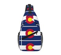 MGGAklp Colorado - Borsa a tracolla con stampa con bandiera dello Stato in diagonale, unisex, leggera, impermeabile, borsa a tracolla