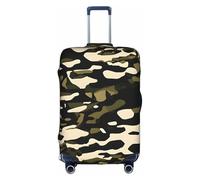 MGGAklp Copertura della valigia di viaggio del graffio della protezione della valigia di allungamento lavabile della stampa del modello del camuffamento, bianco, L