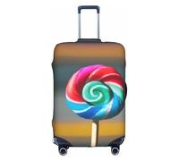 MGGAklp Copertura per valigia da viaggio con stampa lecca-lecca, lavabile, elasticizzata, antigraffio, per adulti, bianco, L
