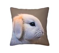 MGGAklp Cuscini decorativi quadrati con stampa di coniglio piangere per casa, soggiorno, camera da letto, letto all'aperto