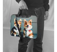 MGGAklp Indossare Vestiti Carino Corgi Cani Stampa Laptop Borsa A Tracolla Cerniera Impermeabile Con Tracolla Regolabile