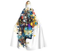MGGAklp Intelligenza Artificiale Cervello Stampa Adulti Mantello Con Cappuccio Con Mantello Di Halloween Veste Costume Forniture Del Partito