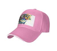 MGGAklp Intelligenza Artificiale Cervello Stampa Regolabile Classico Casquette Cappello con Moda per Camionista Unisex, rosa, Taglia unica