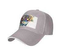 MGGAklp Intelligenza Artificiale Cervello Stampa Regolabile Classico Casquette Cappello con Moda per Camionista Unisex, grigio, Taglia unica