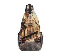 MGGAklp Italian Street Print Cross Chest Bag Diagonally Uomini Donne Leggero Impermeabile Borsa a Tracolla Petto