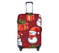 MGGAklp Merry Christmas Cute Snowman Stampa Lavabile Stretch Valigie Protector Anti Graffio Viaggio Copertura per Adulto, bianco, L
